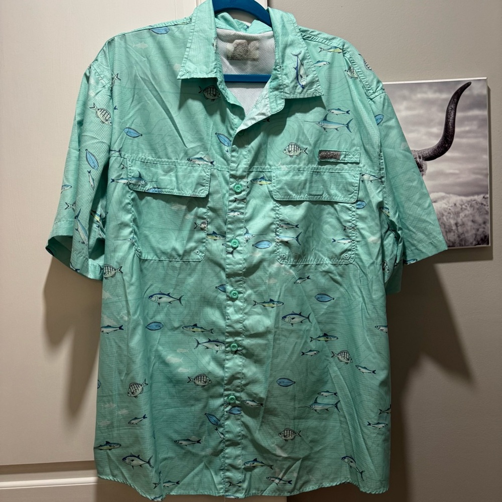Ocean and coast short sleeve button down shirt